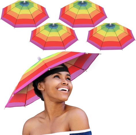 Umbrella hat amazon - Umbrella Hat Pack of 4 - Colorful Party Hats - 20 Inch, Hands Free, Funny Rainbow Colorful Beach Party Hats, Adjustable Size Fits All Ages, Kids, Men & Women 4.3 out of 5 stars 1,224 1 offer from $14.89